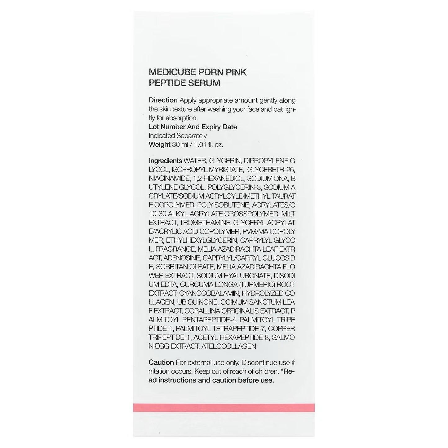 Sérum Anti-Âge Medicube PDRN Pink Peptide – ADN de Saumon, Fermeté & Éclat Glass Skin