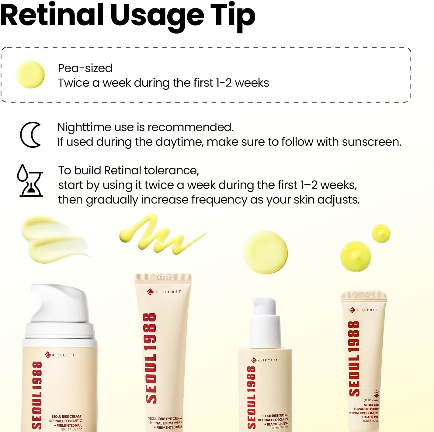 SEOUL 1988 Eye Cream – Contour des yeux au Rétinal 4% & Haricots Fermentés (30ml)