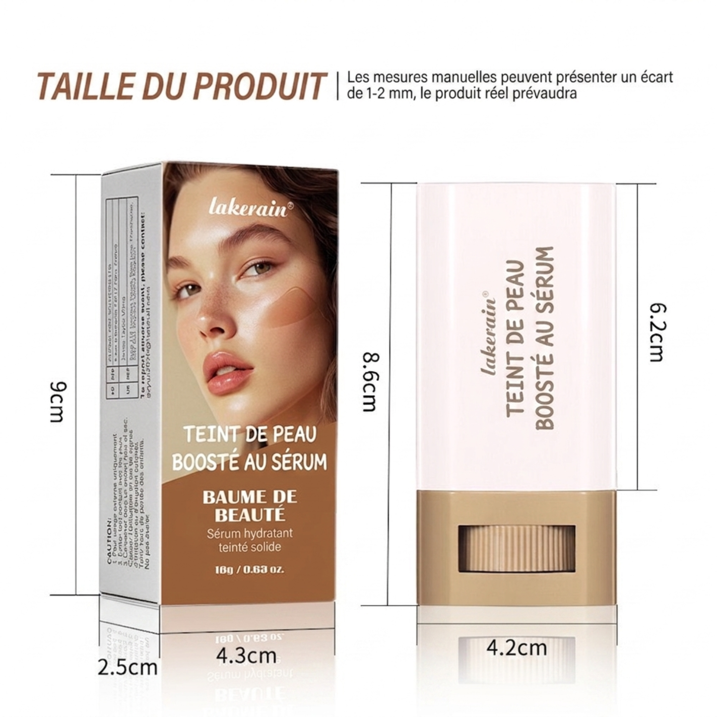 Stick Teinte Sérum Lakerain – Couvrance Légère, Éclat Naturel