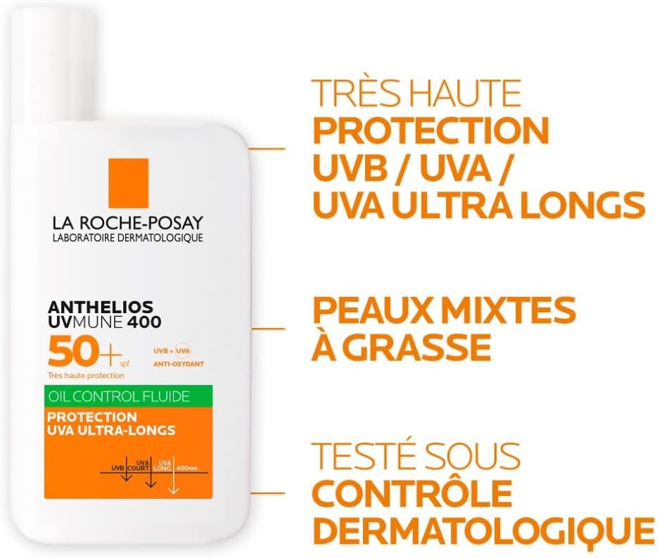 Fluide Solaire Anti-Brillance SPF50+ — La Roche-Posay Anthelios UVMune 400