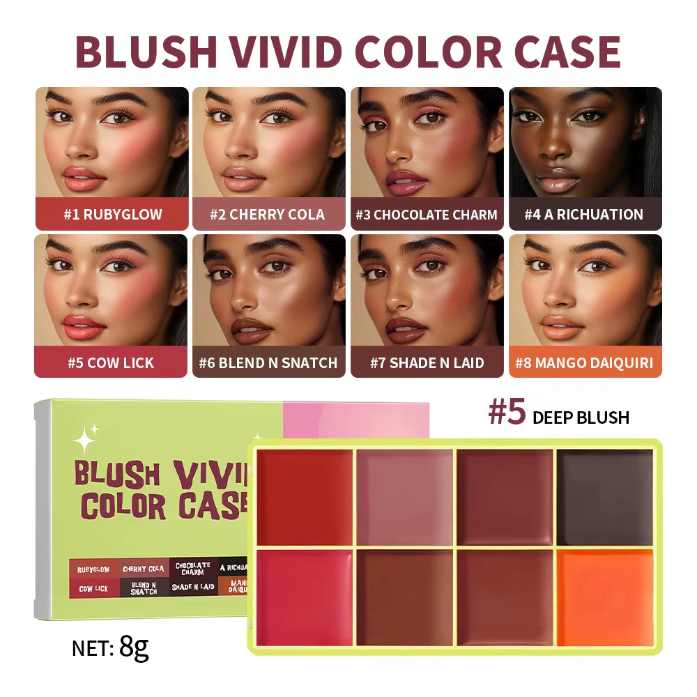 Curve Case Cream Eyebrow Cream Blush Highlighter Palette Matte Shimmer Finishes Shadow Tones Long-Lasting Cosmetics