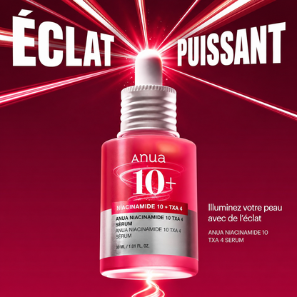 Sérum Anti-Taches ANUA Niacinamide 10% + TXA 4% – Triple Action Éclat & Teint Unifié