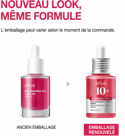 Sérum Anti-Taches ANUA Niacinamide 10% + TXA 4% – Triple Action Éclat & Teint Unifié