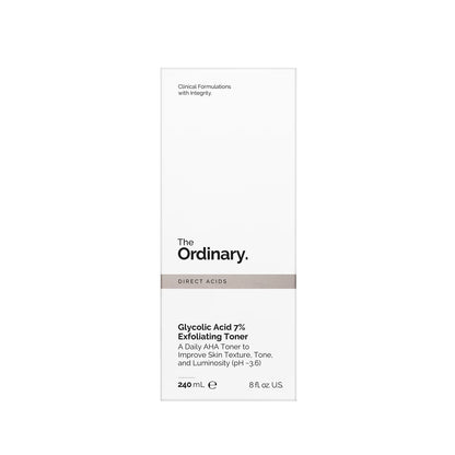 The Ordinary — Solution Tonifiante à l'Acide Glycolique 7% (Anti-Taches & Éclat Corps / Visage) — 240ml