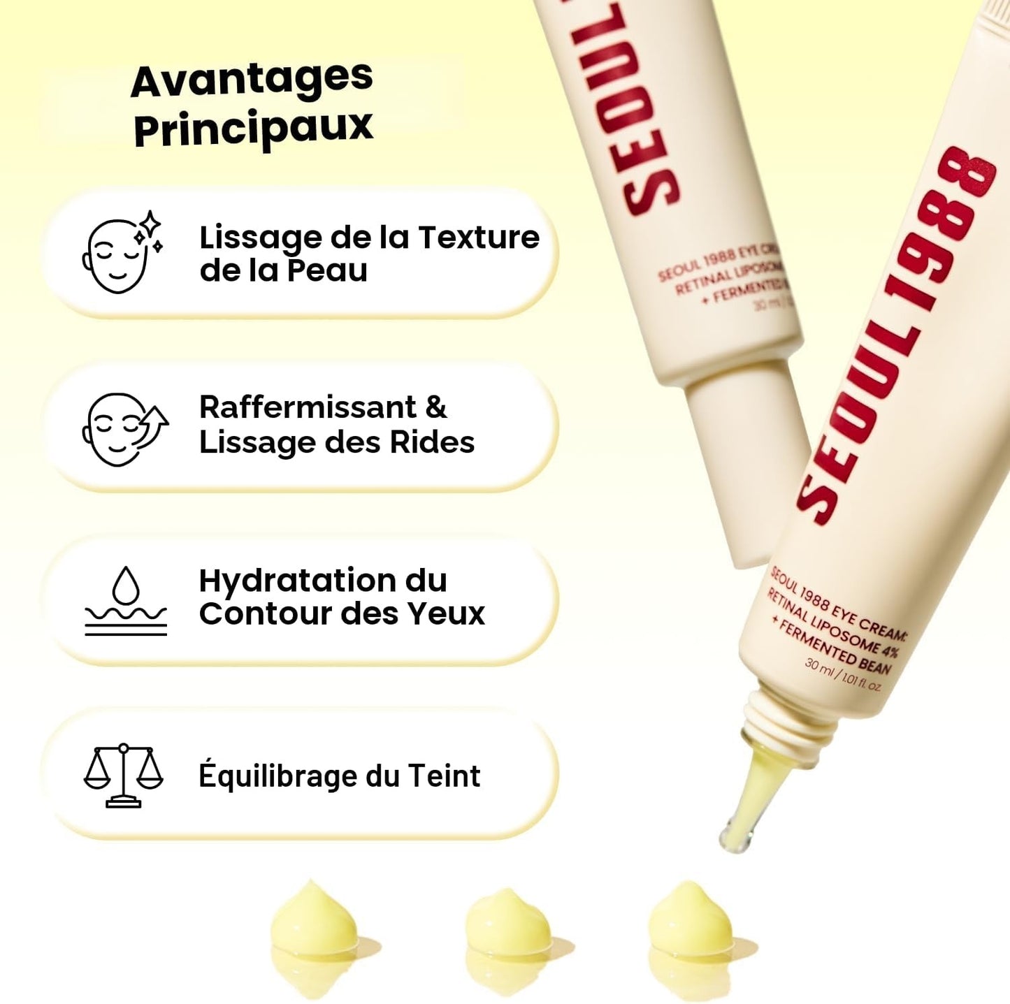 SEOUL 1988 Eye Cream – Contour des yeux au Rétinal 4% & Haricots Fermentés (30ml)
