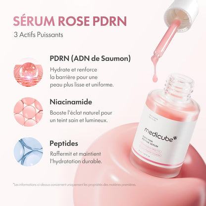 Sérum Anti-Âge Medicube PDRN Pink Peptide – ADN de Saumon, Fermeté & Éclat Glass Skin