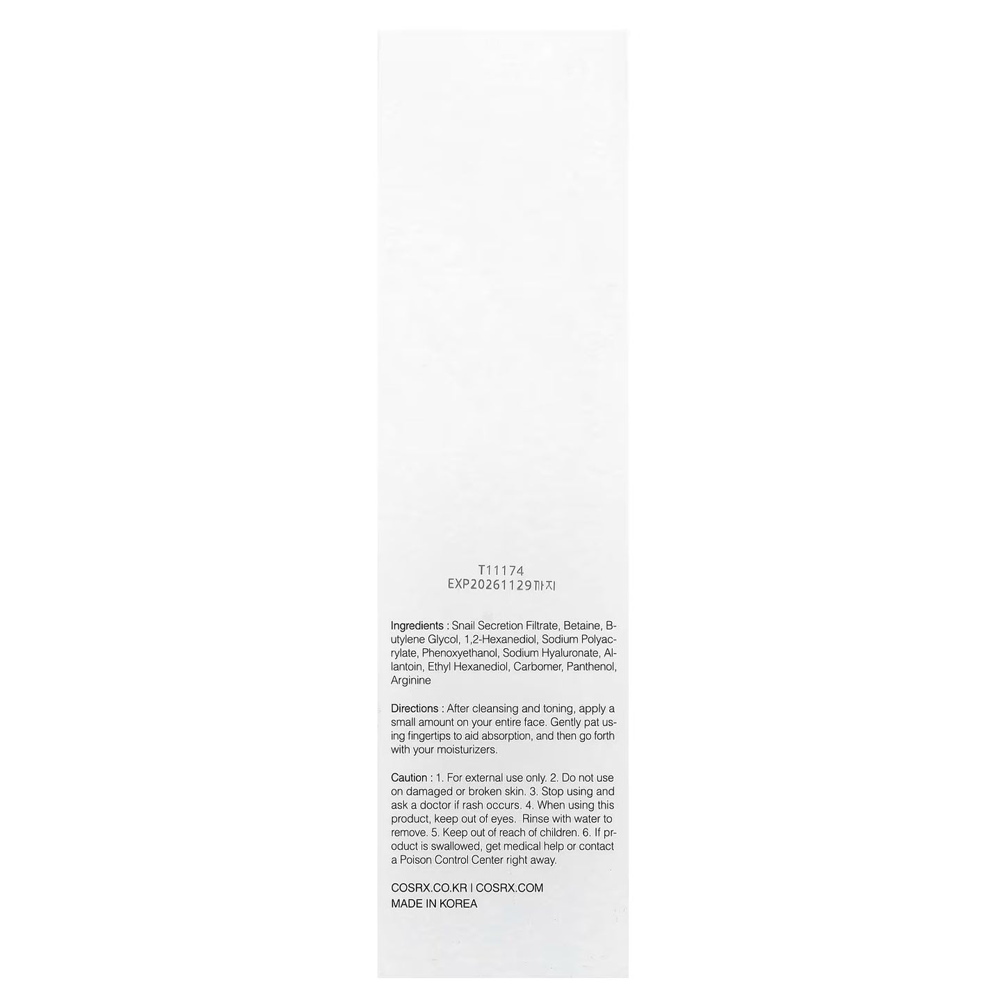 Essence Bave d'Escargot COSRX 96% – Hydratation Intense, Réparation & Éclat Glass Skin