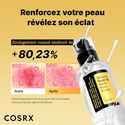 Essence Bave d'Escargot COSRX 96% – Hydratation Intense, Réparation & Éclat Glass Skin