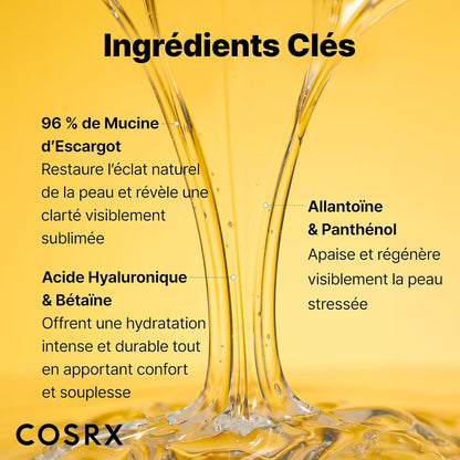 Essence Bave d'Escargot COSRX 96% – Hydratation Intense, Réparation & Éclat Glass Skin