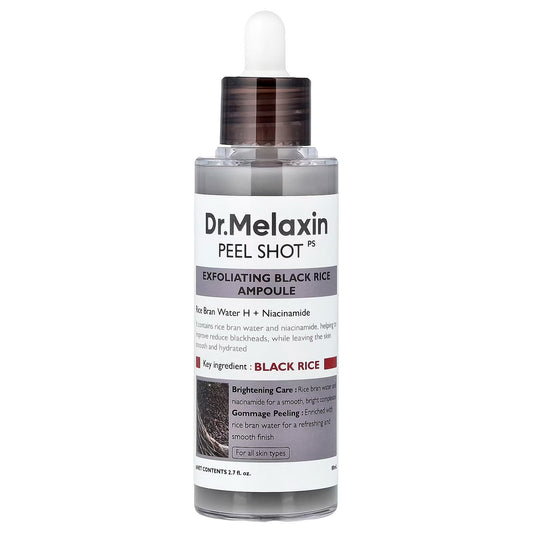 Dr. Melaxin Peel Shot – Ampoule Exfoliante au Riz Noir (80ml)