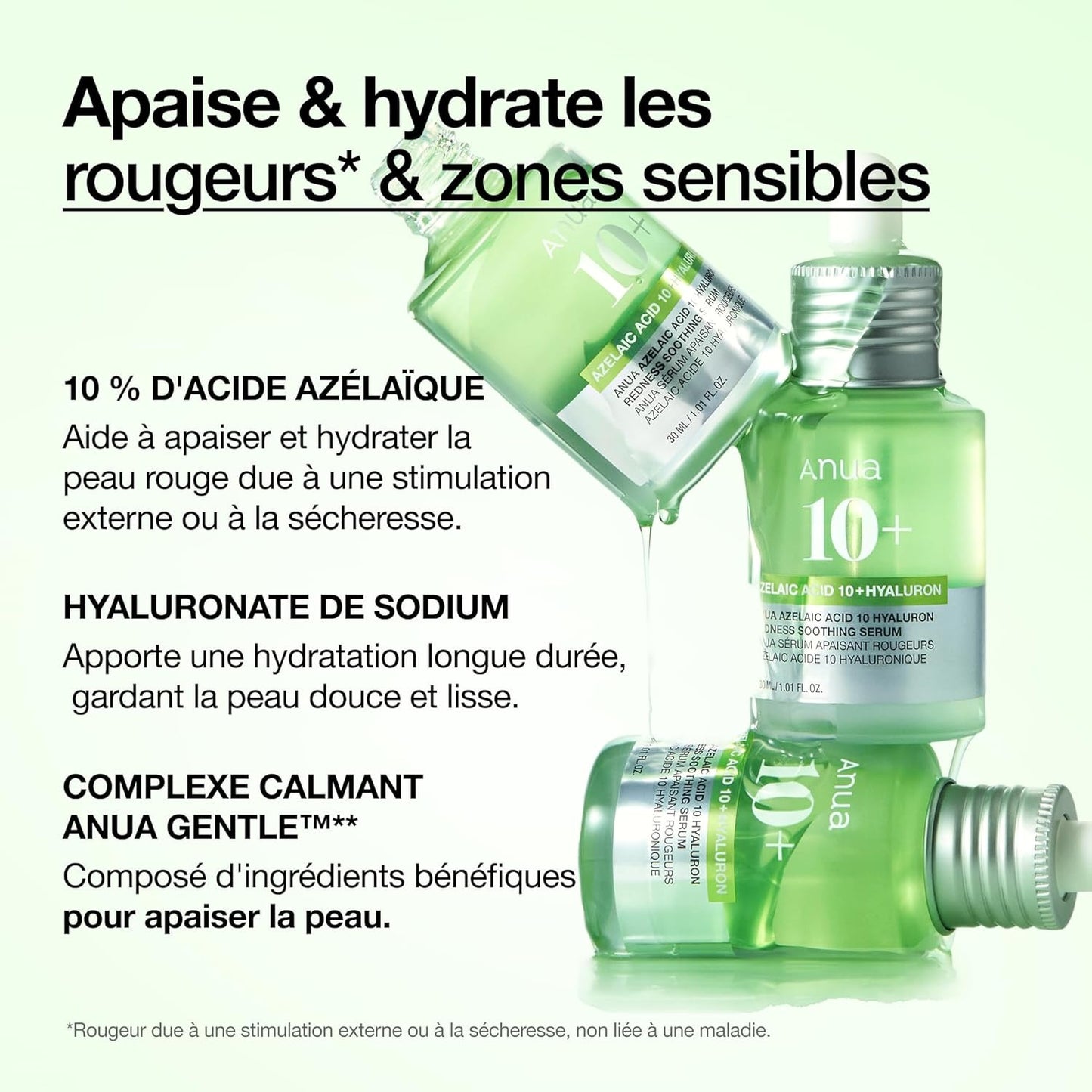 Sérum Apaisant ANUA Acide Azélaïque 10% + Hyaluron – Rougeurs, Acné & Peau Nette