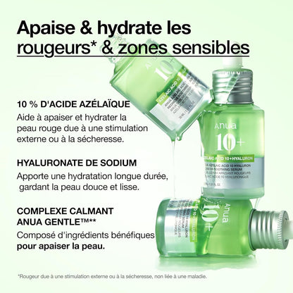 Sérum Apaisant ANUA Acide Azélaïque 10% + Hyaluron – Rougeurs, Acné & Peau Nette