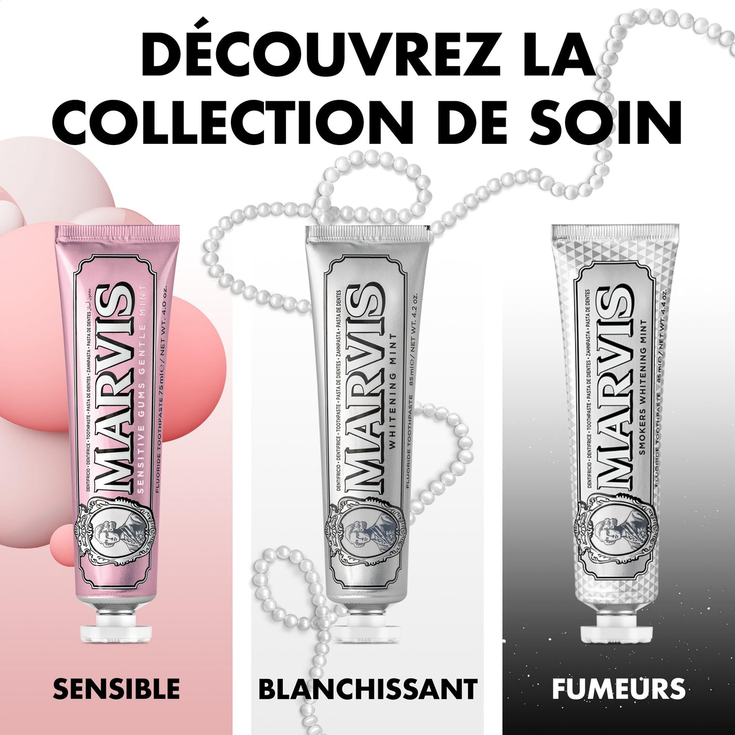 Marvis Whitening Mint – Dentifrice Blanchissant Premium (85ml)