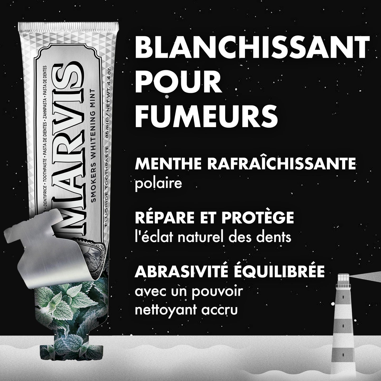 Marvis Whitening Mint – Dentifrice Blanchissant Premium (85ml)