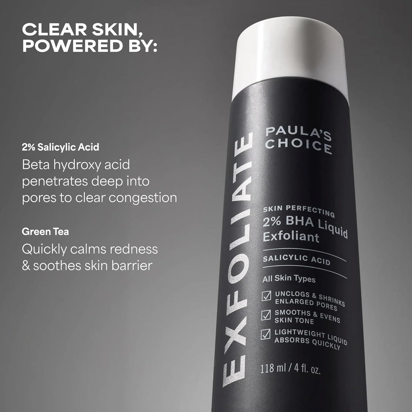 Paula's Choice Skin Perfecting 2% BHA — Lotion Exfoliante à l'Acide Salicylique · 118 ml